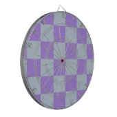 Soft Blue und Lavender Checked Dartscheibe (Vorderseite Links)