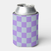 Soft Blue und Lavender Checked Dosenkühler (Kanne Vorderseite)
