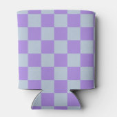 Soft Blue und Lavender Checked Dosenkühler (Rückseite)
