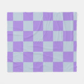 Soft Blue und Lavender Checked Fleecedecke (Vorderseite (Horizontal))