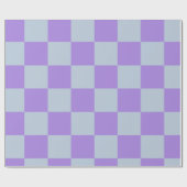 Soft Blue und Lavender Checked Geschenkpapier (Flach)