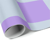 Soft Blue und Lavender Checked Geschenkpapier (Rolleneckpunkt)