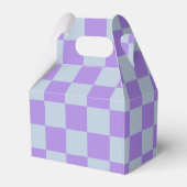 Soft Blue und Lavender Checked Geschenkschachtel (Rückseite)