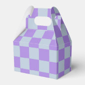 Soft Blue und Lavender Checked Geschenkschachtel (Vorderseite)