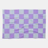 Soft Blue und Lavender Checked Geschirrtuch (Horizontal)