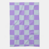 Soft Blue und Lavender Checked Geschirrtuch (Vertikal)