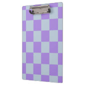 Soft Blue und Lavender Checked Klemmbrett (Links)
