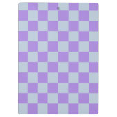Soft Blue und Lavender Checked Klemmbrett (Rückseite)