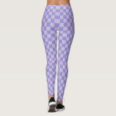 Soft Blue und Lavender Checked Leggings (Rückseite)