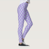 Soft Blue und Lavender Checked Leggings (Rechts)