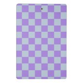 Soft Blue und Lavender Checked Mini Klemmbrett (Rückseite)