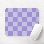 Soft Blue und Lavender Checked Mousepad (Mit Mouse)