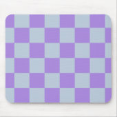Soft Blue und Lavender Checked Mousepad (Vorne)