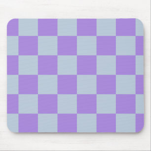 Soft Blue und Lavender Checked Mousepad