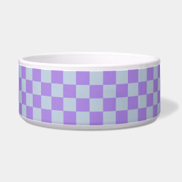 Soft Blue und Lavender Checked Napf