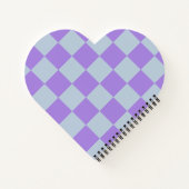 Soft Blue und Lavender Checked Notizblock (Rückseite)