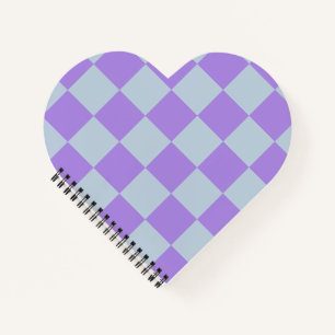 Soft Blue und Lavender Checked Notizblock