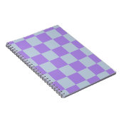 Soft Blue und Lavender Checked Notizblock (Rechte Seite)