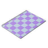 Soft Blue und Lavender Checked Notizblock (Linke Seite)