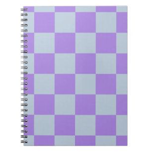 Soft Blue und Lavender Checked Notizblock