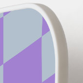 Soft Blue und Lavender Checked Pickleball Schläger (Linke Seite)