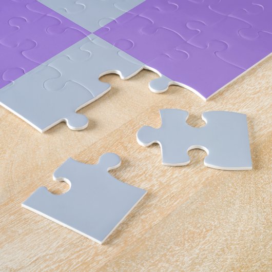 Soft Blue und Lavender Checked Puzzle (Seite)