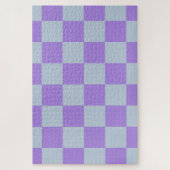 Soft Blue und Lavender Checked Puzzle (Vertikal)