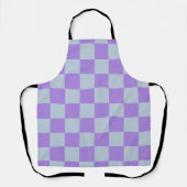 Soft Blue und Lavender Checked Schürze (Vorderseite)