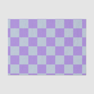 Soft Blue und Lavender Checked Seidenpapier