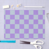 Soft Blue und Lavender Checked Seidenpapier (Handwerk)