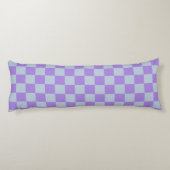 Soft Blue und Lavender Checked Seitenschläferkissen (Rückseite)