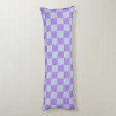 Soft Blue und Lavender Checked Seitenschläferkissen (Rückseite (Vertikal))
