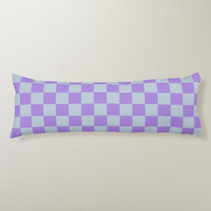 Soft Blue und Lavender Checked Seitenschläferkissen