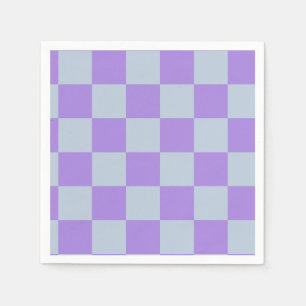 Soft Blue und Lavender Checked Serviette