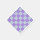 Soft Blue und Lavender Checked Serviette (Ecke)