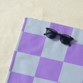 Soft Blue und Lavender Checked Strandtuch (Beispiel)
