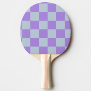 Soft Blue und Lavender Checked Tischtennis Schläger
