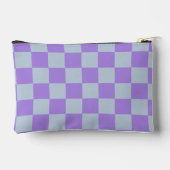 Soft Blue und Lavender Checked Zubehörtasche (Rückseite)