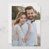 Soft Blue und Pink Blume Klassisches botanisches F Einladung (Rückseite)