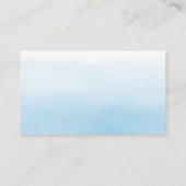 Soft Blue und Silver Baby Showcard Reservierungska Begleitkarte (Rückseite)