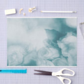 Soft Blue Vintag Floral Rose Seidenpapier (Handwerk)