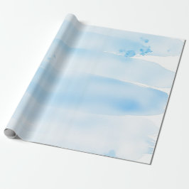 Soft Blue Watercolor Brush Strokes Geschenkpapier