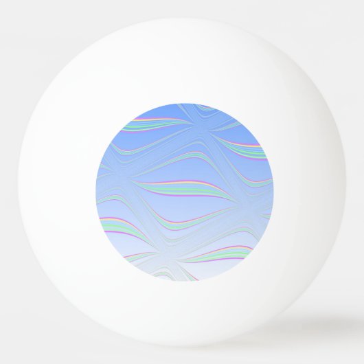 Soft Blue Wave Design Tischtennisball (Vorderseite)