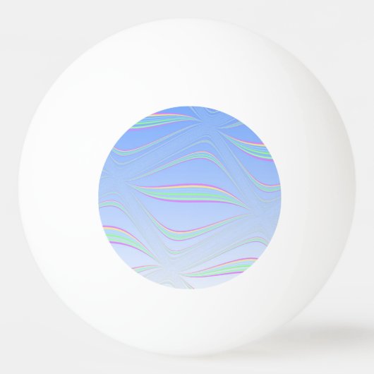 Soft Blue Wave Design Tischtennisball (Rückseite)