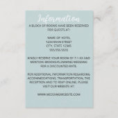 Soft Blue Wedding Card Begleitkarte (Vorderseite)