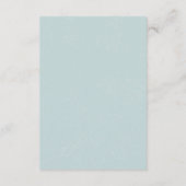 Soft Blue Wedding Card Begleitkarte (Rückseite)