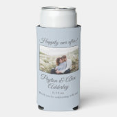 Soft Blue Wedding Foto glücklich immer nach Selters Dosenkühler (Seltzer Vorderseite)