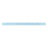 Soft Blue Wedding Personalisiert Name Ribbon Satinband (Vorderseite)
