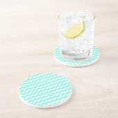 Soft Blue Zickzack Getränkeuntersetzer (Seite)