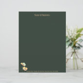 Soft Blume ~ Bürojob Briefbogen (Stehend Vorderseite)